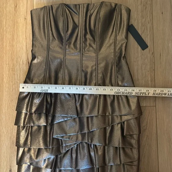NWT Robert Rodriguez copper shimmer Dress size 2 Etta Dress mini sexy new party! - Picture 3 of 10